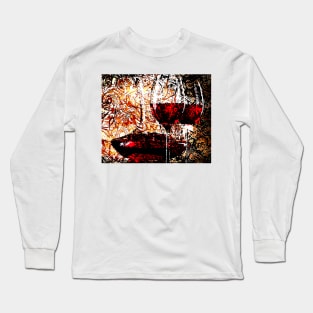 Abstract Influenced by Red Wine Long Sleeve T-Shirt